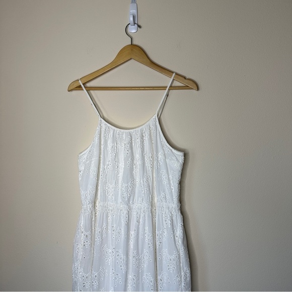 Trovata Birds of Paradis Julien Eyelet Dress in White Size L - Picture 3 of 11